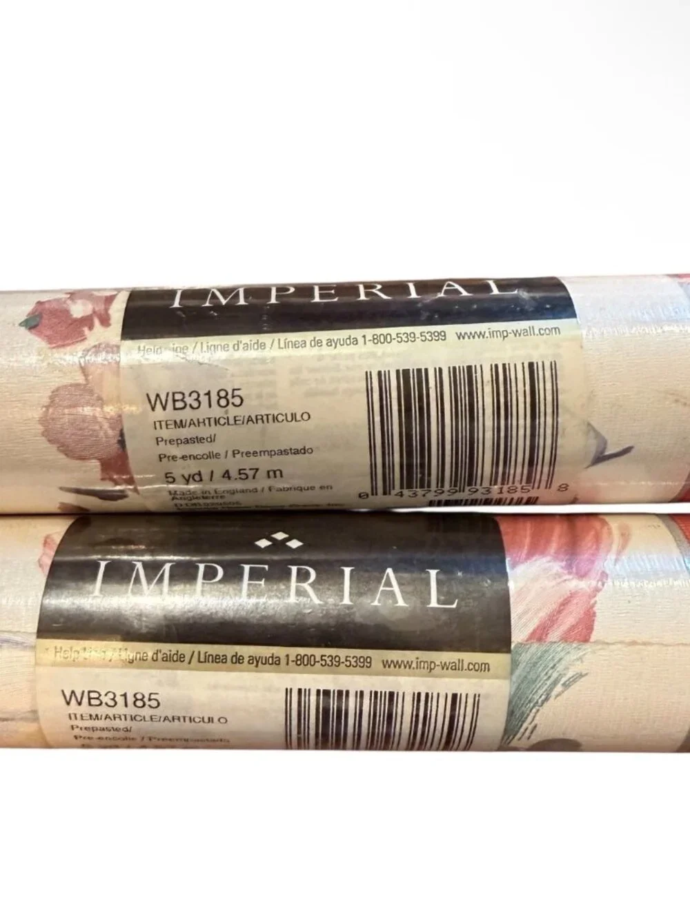 Imperial Vintage Wallpaper Border Textured Floral WB3185 2 Rolls England NEW